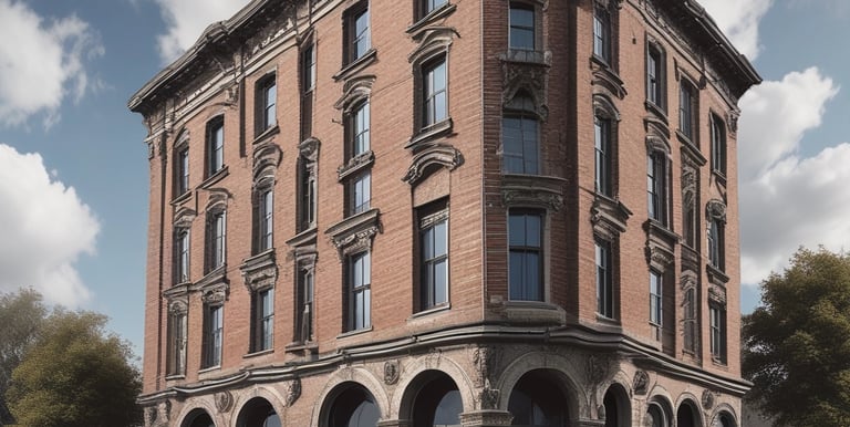 A detailed point cloud scan of an urban building, highlighting precision and advanced technology.