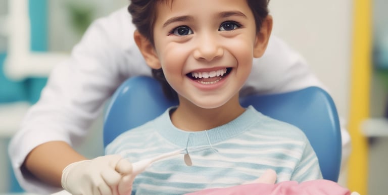 Close-up of a dentist's gloved hands performing a precise ceramic restoration on a patient's tooth.