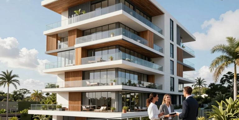 A stylish townhouse with energy-efficient design features and a welcoming front porch.