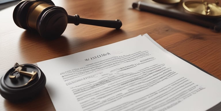 A professional lawyer consulting with a client in an office.