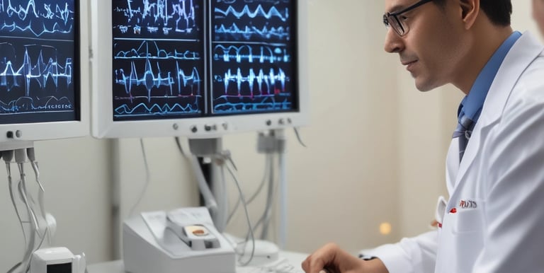 A person at home engaging in a telehealth consultation with a doctor on screen.