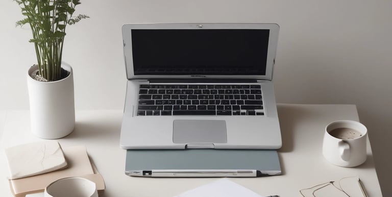 A person sitting comfortably at home, engaged in a focused online conversation.