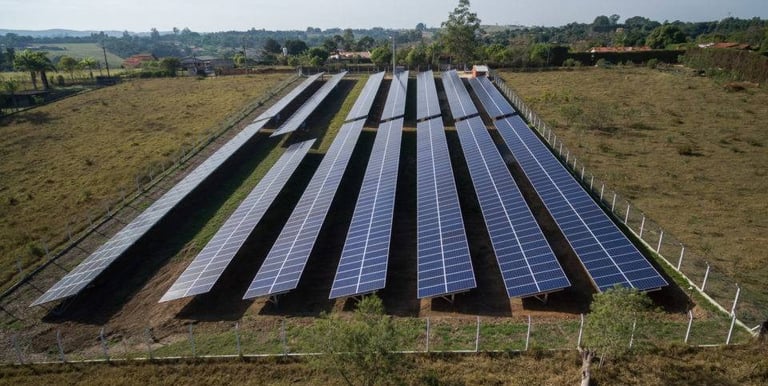 Energia solar em fazenda no Mato Grosso