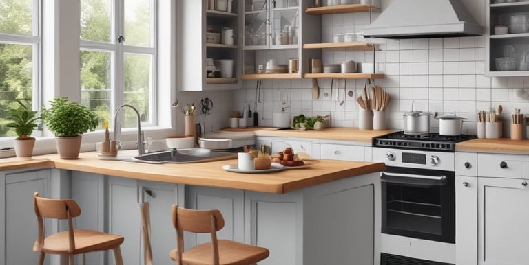 Cozy modern living room with stylish furniture and warm lighting.