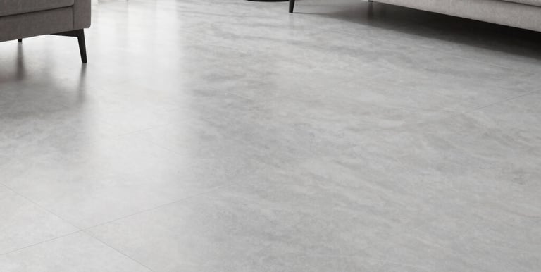carrelage gris, grand format
