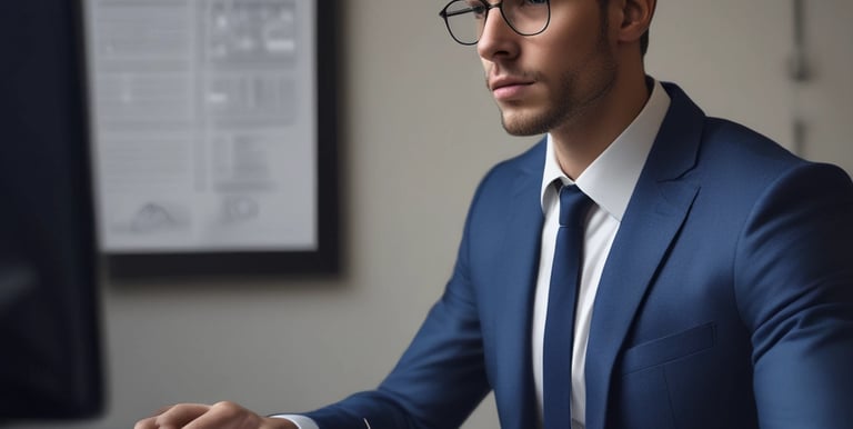 Image showing a team of lawyers working together in a modern law firm environment.