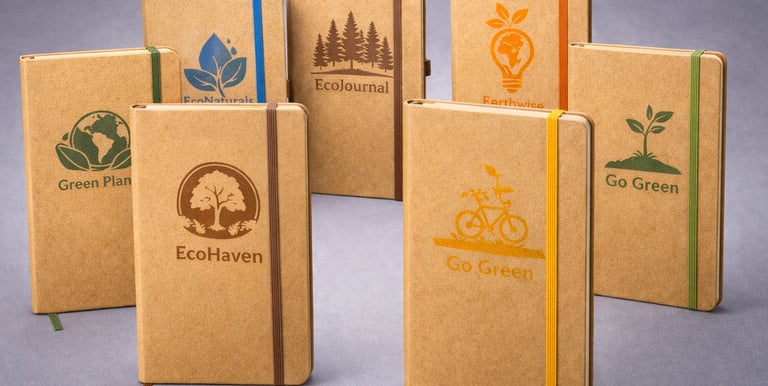 moleskine personalizado ecológico em papel kraft