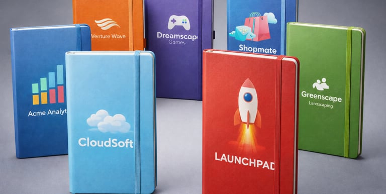 moleskines personalizados com impressão colorida