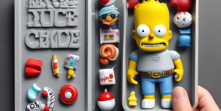 Close-up of a detailed 3D printed miniature model on a wooden table