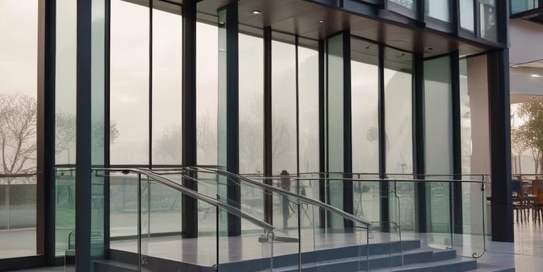 A skilled technician performing glass repair work.