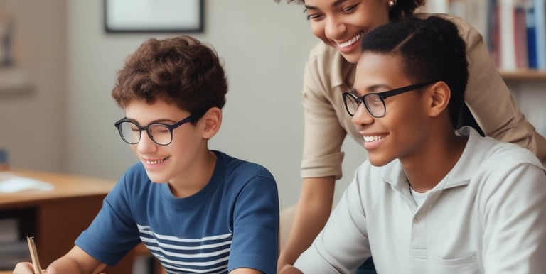 Students engaged in an interactive ESL class with a friendly instructor.