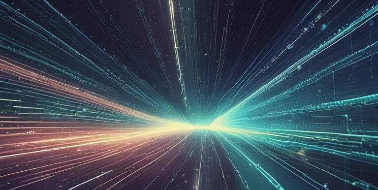 Abstract visualization of interconnected AI nodes symbolizing seamless business integration.