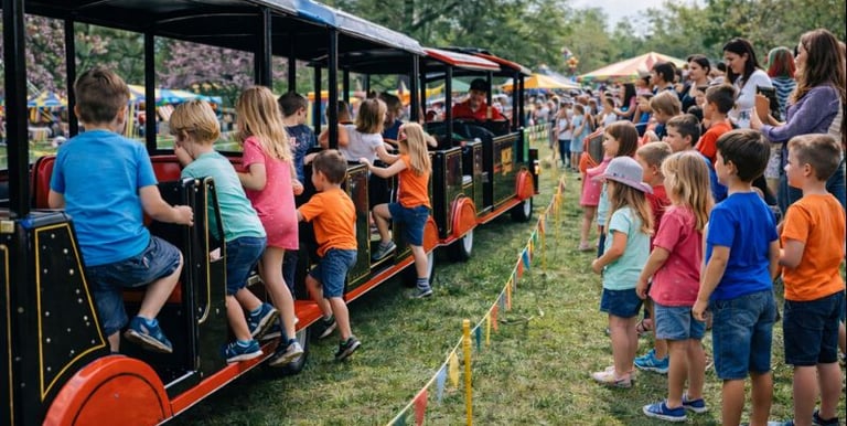 trackless train kids ride