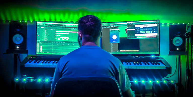 Remote video post-production services showing professional cinematic timeline and color grading
