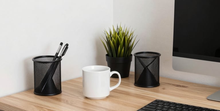 A cozy café setting with a variety of espresso machines lined up on a wooden counter.
