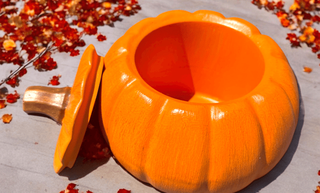 Stone Creek Vessels Pumpkin Candle Vessel, Concrete Candle Jars, Autumn Candle Vessels Cement Candle Jars for Candle Makers