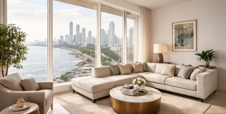 Luxury residential apartment in Mumbai with sea view and modern interiors – Safari Landmark
