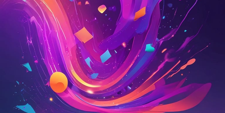 A sleek digital workspace displaying AI-generated content on multiple screens.