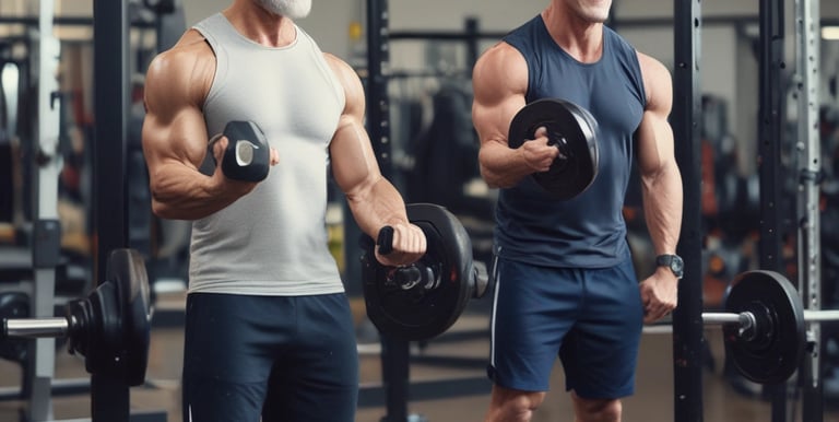 group of women exercise using dumbbells
