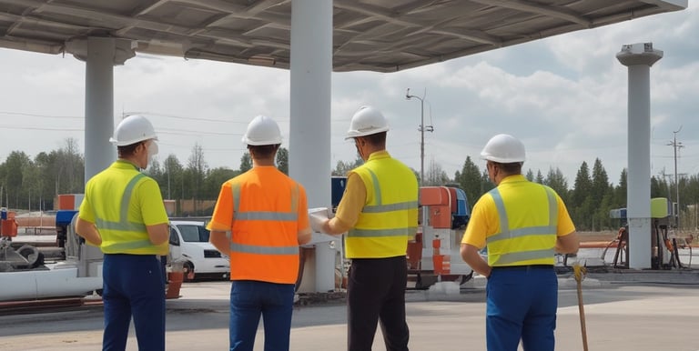 An electric vehicle charging station featuring a red and white design. The station is labeled with 'DC Fast EV Charging Only' and includes a combo connector. It is situated outdoors on a grassy area during nighttime, illuminated by nearby artificial lights.