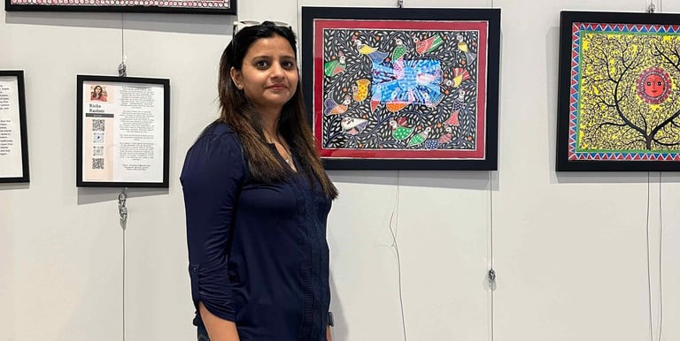 Richa Rashmi at her art show Richa Gallery