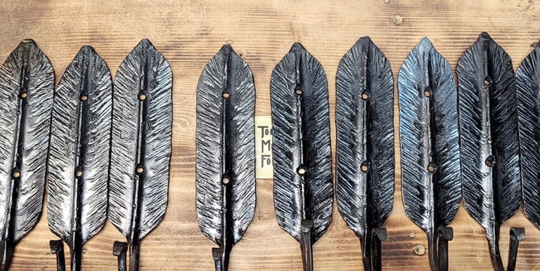Forged Feather Hooks