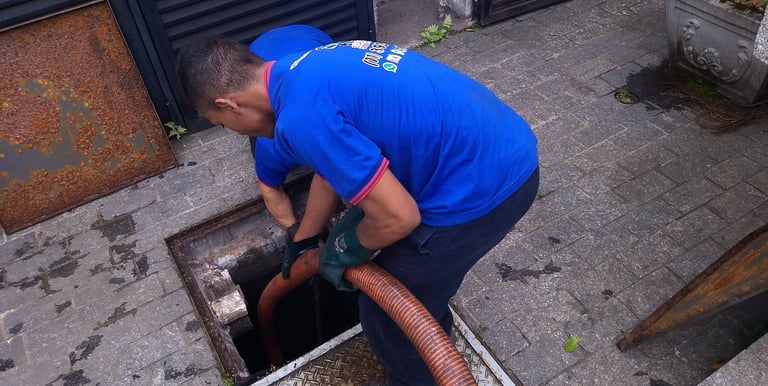 sucção em caixa de gordura