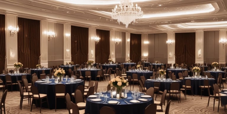 An elegant and luxurious stage setup featuring a lavishly decorated sofa in the center, surrounded by ornate floral arrangements. The backdrop is adorned with cascading flowers and soft, ambient lighting that emits a warm glow. The overall decor is rich with intricate details, creating an opulent and festive atmosphere.