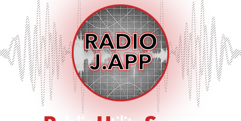 a radio station with a radio and a radio in the background