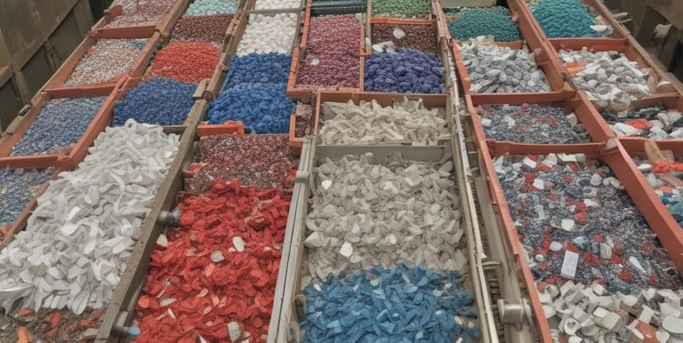 A pile of various scrap metals ready for recycling.