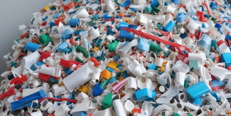 A pile of various scrap metals ready for recycling.