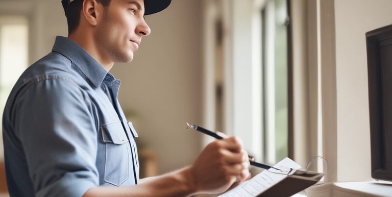 A professional consultation setting with a medical professional sitting at a desk facing a client. The room has a modern aesthetic with white walls decorated with framed certificates. The desk is organized with office supplies, a laptop, and a fruit bowl in the center.