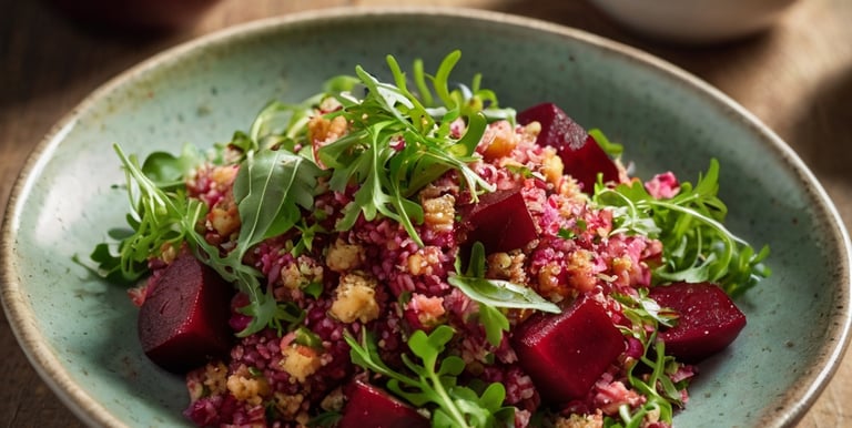 Rote Beete Salat Quinoa, Reis, Couscous