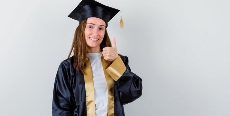 mujer graduada