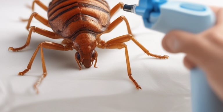 Close-up of eco-friendly insecticide being applied around a home's foundation.
