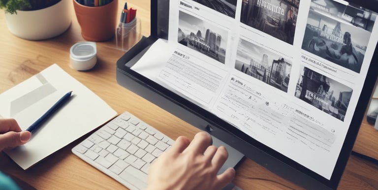 someone working on website design