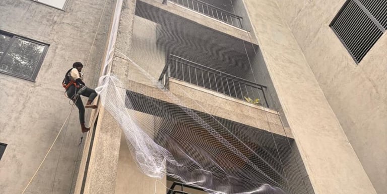 anti pigeon nets for apartment duct area in bangalore