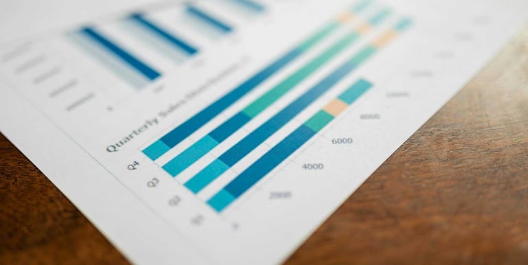 Data analytics and market insights displayed in a Dubai office, reflecting informed real estate investment decisions.
