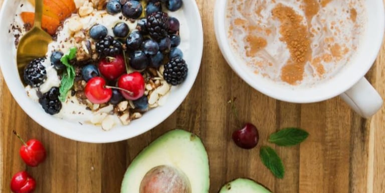 fruit bowl and soup