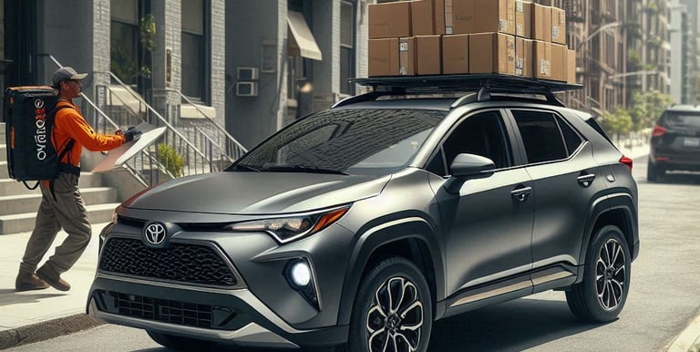 A person walking to deliver package