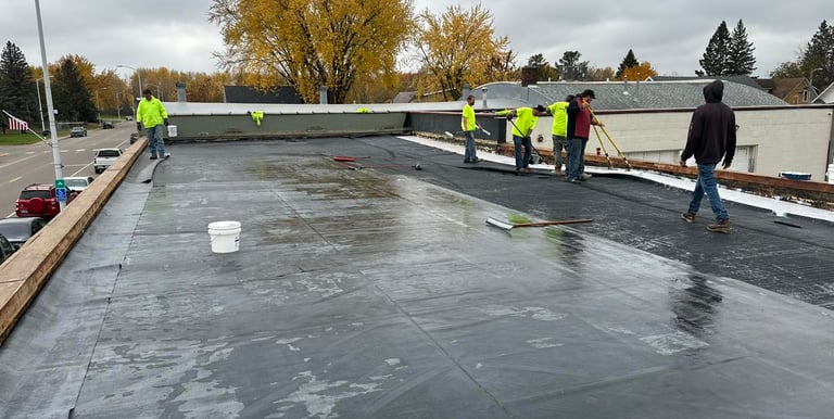 commercial roofing project