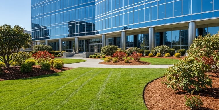 A lawn in the spring
