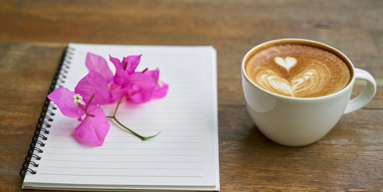 a cup of coffee with a heart drawn in the coffee