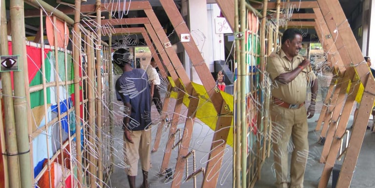 experiential Art installation on women safety on road, navigating through eve teasing andcatcalling