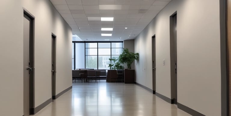Cozy living room remodel featuring soft blue accents and elegant lighting.