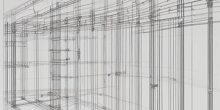A large stack of steel rebar rods is neatly arranged, with labels and wires securing them at intervals. The rods have a ribbed texture and are uniformly aligned, extending diagonally from one corner of the image to the other.