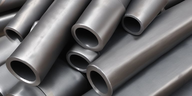 A collection of dark metal objects, possibly ancient tools or artifacts, is displayed on a light colored board. The objects vary in shape and size, including pointed needles, round discs, and intricate ornamental pieces. Each item is carefully arranged and is mounted upright for viewing.