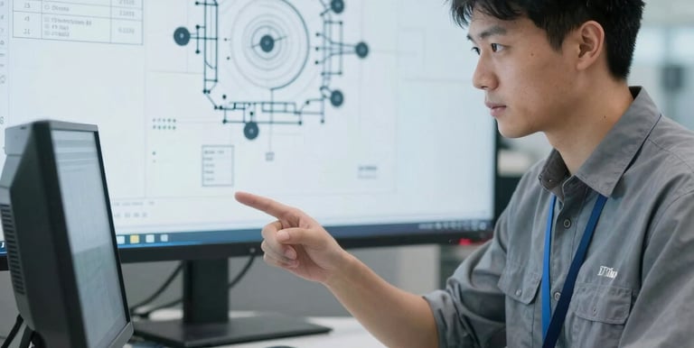 Robotic arm loading a mould machine in a bright manufacturing facility.