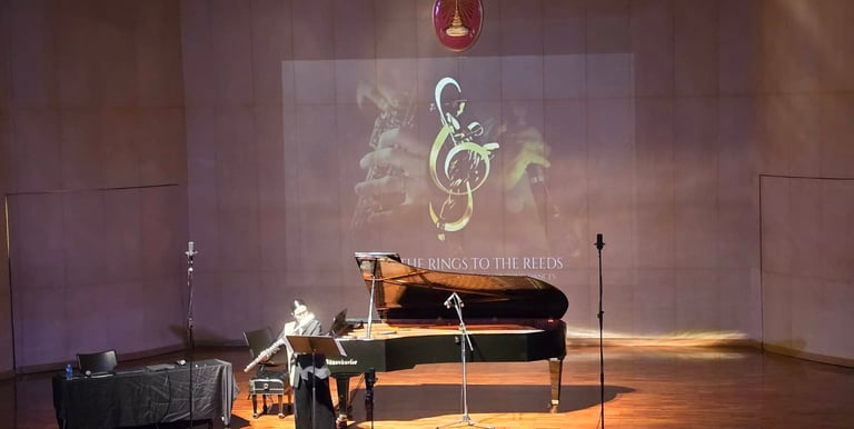 a performance on the concert day by the flutist