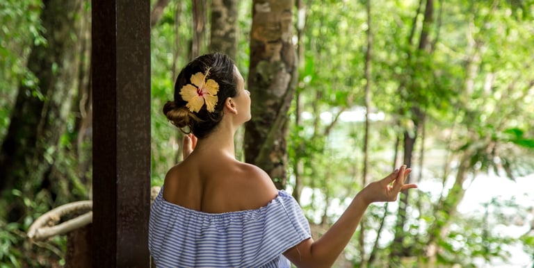 Medium die mediteert